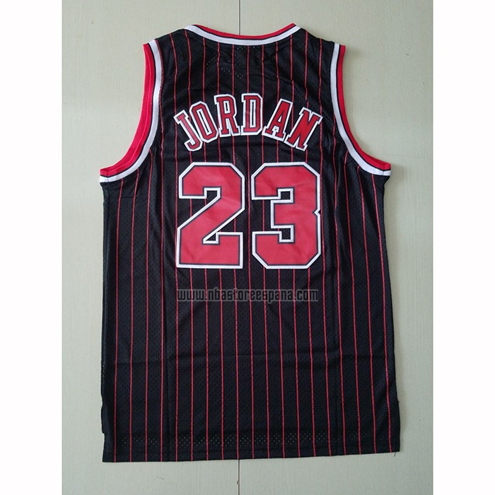 Camiseta Chicago Bulls Michael Jordan NO 23 Hardwood Classics Throwback 1997-98 Negro